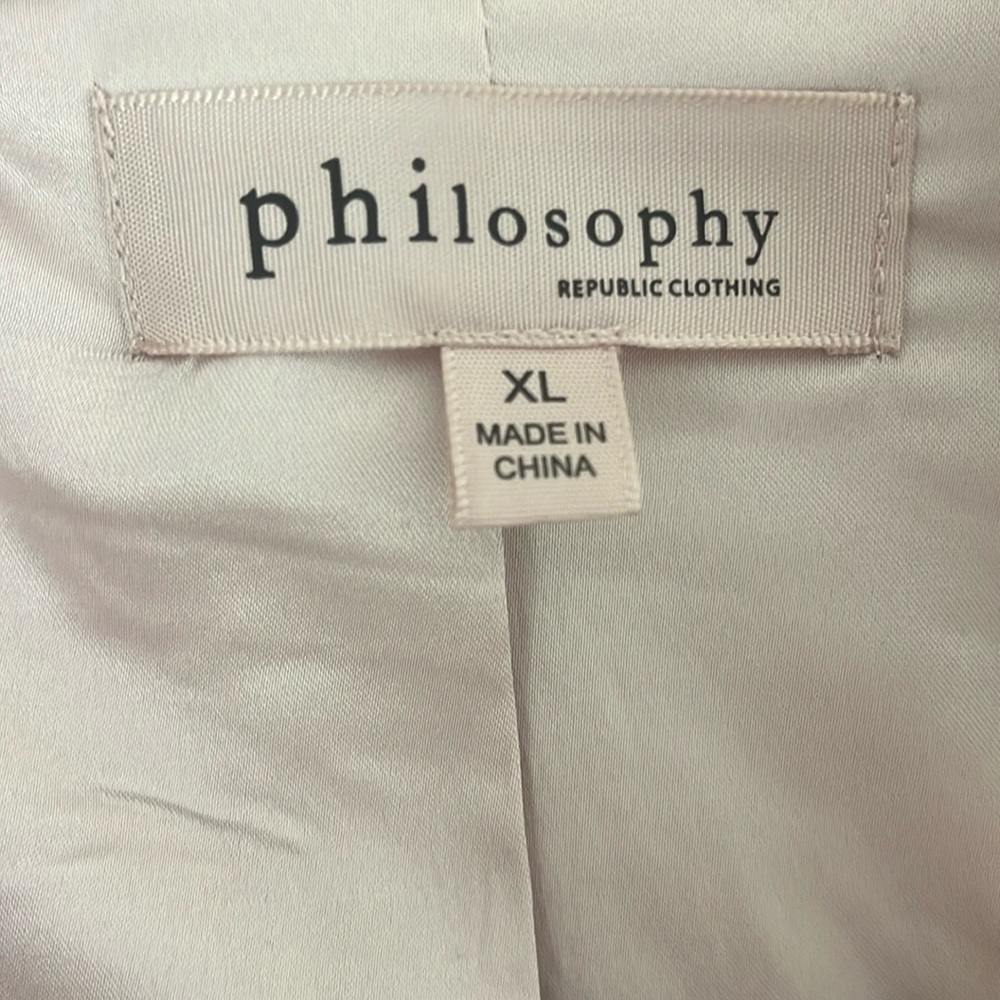 Philosophy Pastel Pink Suede Jacket - Picture 3 of 3